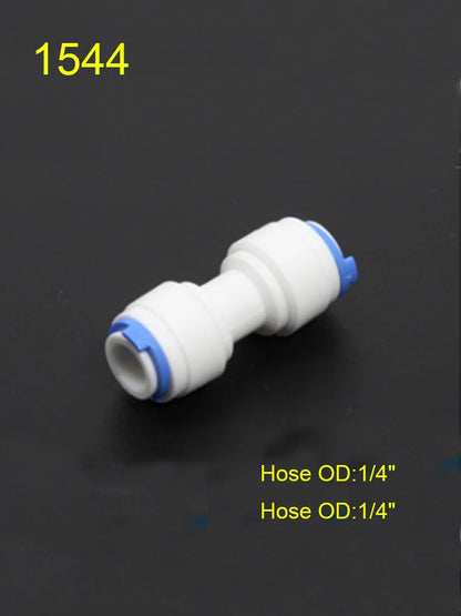 Reverse Osmosis Quick Coupling 1/4" 3/8" OD Hose Connection Tee Y Connector 2 Way Straight RO Water Plastic Pipe Fitting