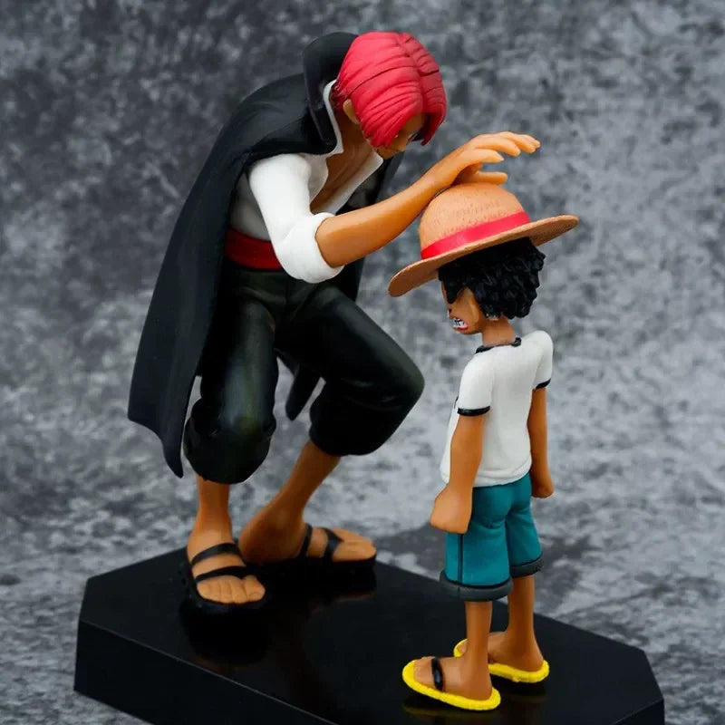 18cm One Piece Straw Hat Luffy Anime Action Figure Model Trendy Toy Desktop Collection Ornament Static Statue Doll Creative Gift