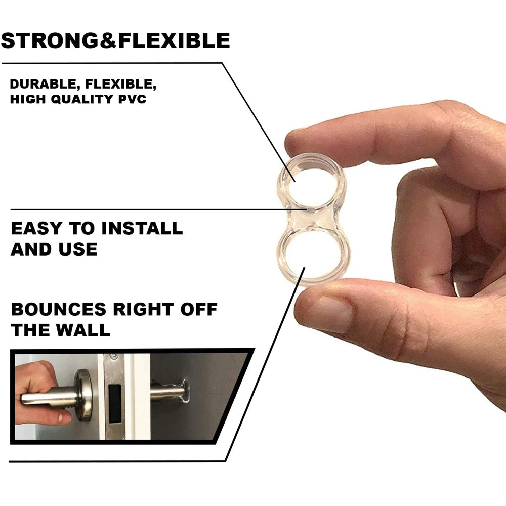 1-20pcs PVC Transparent Door Stopper Anti-Collision Door Handle Shockproof Pad Walls Furniture Protective Door Stops