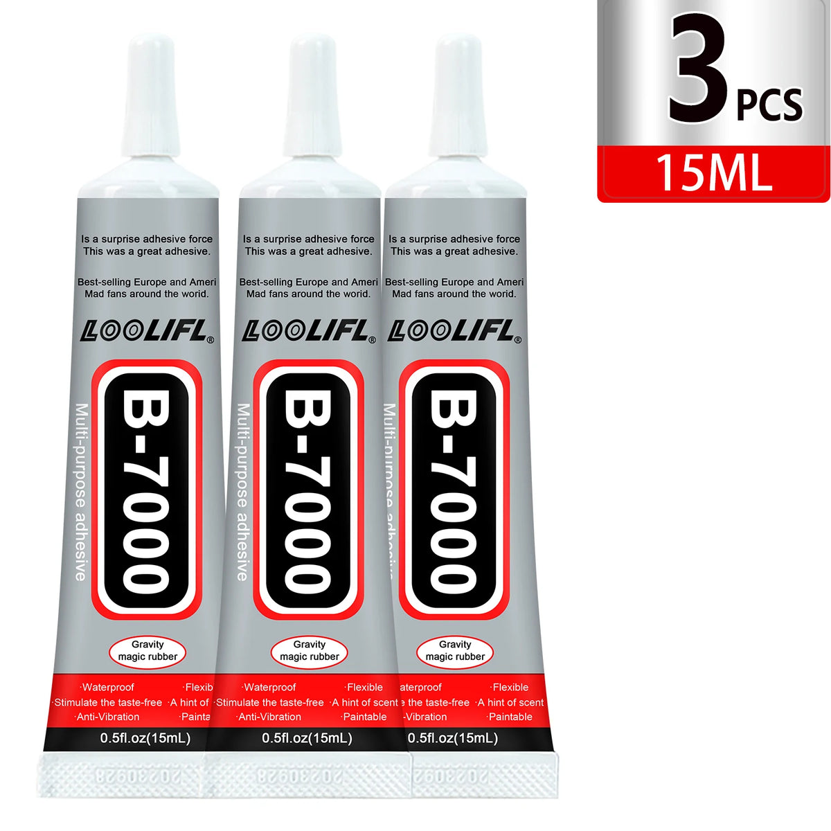 1-10Pcs Loolifl B-7000 Super Glue Safety Materials Epoxy Resin Repair Cell Phone Touch Screen Jewelry Craft Liquid Adhesive 15ml