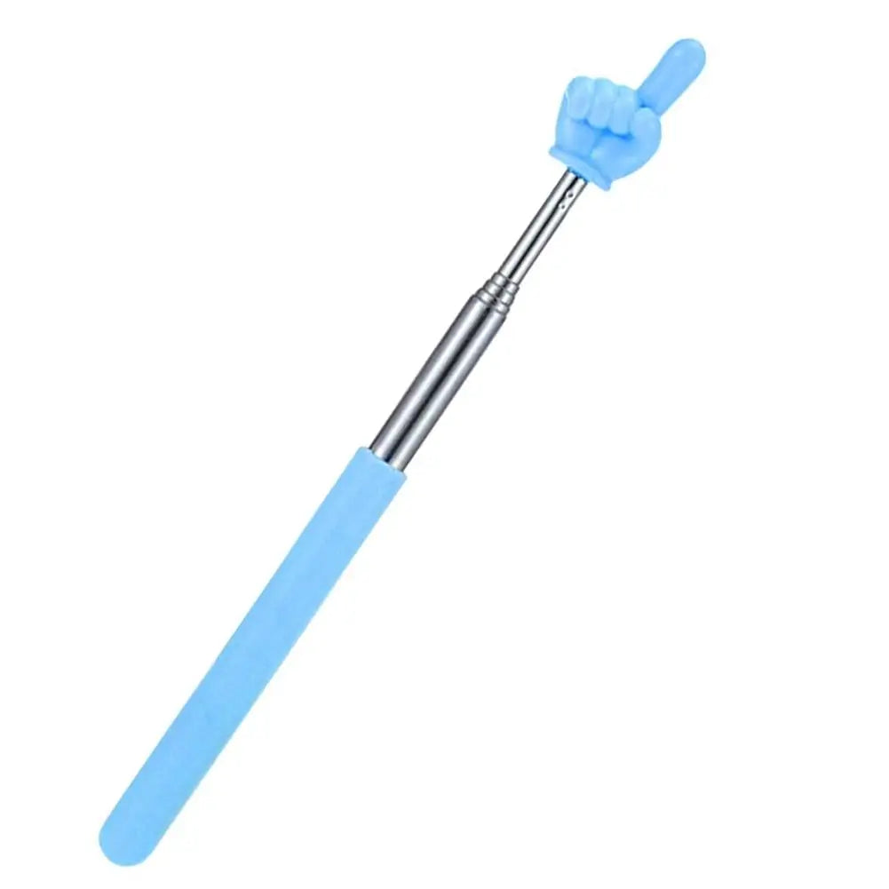 Steel Teaching Pointer Telescopic Rod Finger Design Teaching Stick Finger Reading Sticks Tools School Office Supplies