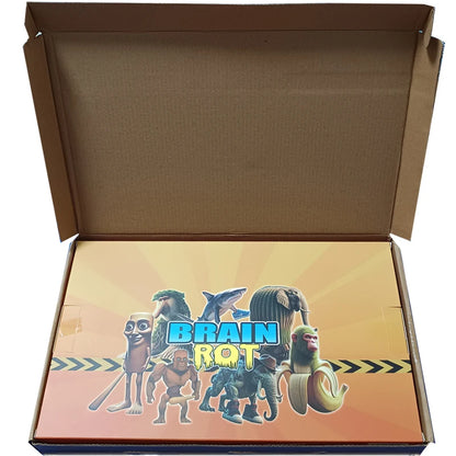 24Pcs Italian Brainrot Tung Tung Sahur Figures Doll Tralalero Tralala Bombardino Crocodilo Shimpanzini Bananini Model Toy Gift