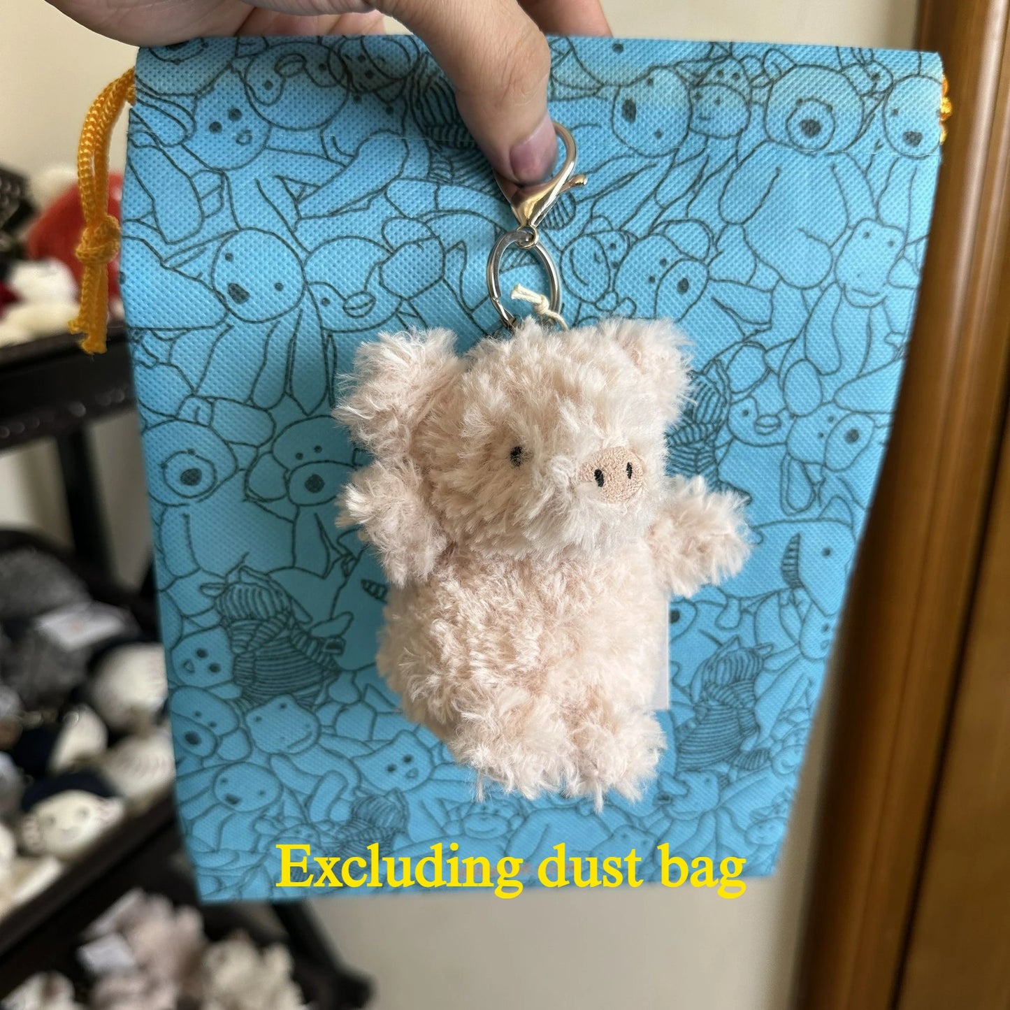Hot tea bag Jc Cute Plush Toy label cute girl bag charm plush toy keychain Kawaii plush toy Limited New Gift bag