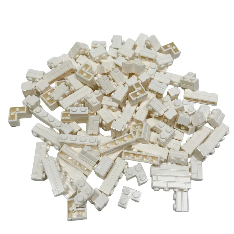 100/120Pcs MOC Building Block Simulation City Wall Brick Building Block Model Building Accessories Castle Construction Toys