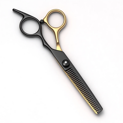6 Inch Professional Dual Use Scissors for Hair Cutting and Pet Grooming Straight Curved Thinning Comb Stainless Steel Salon