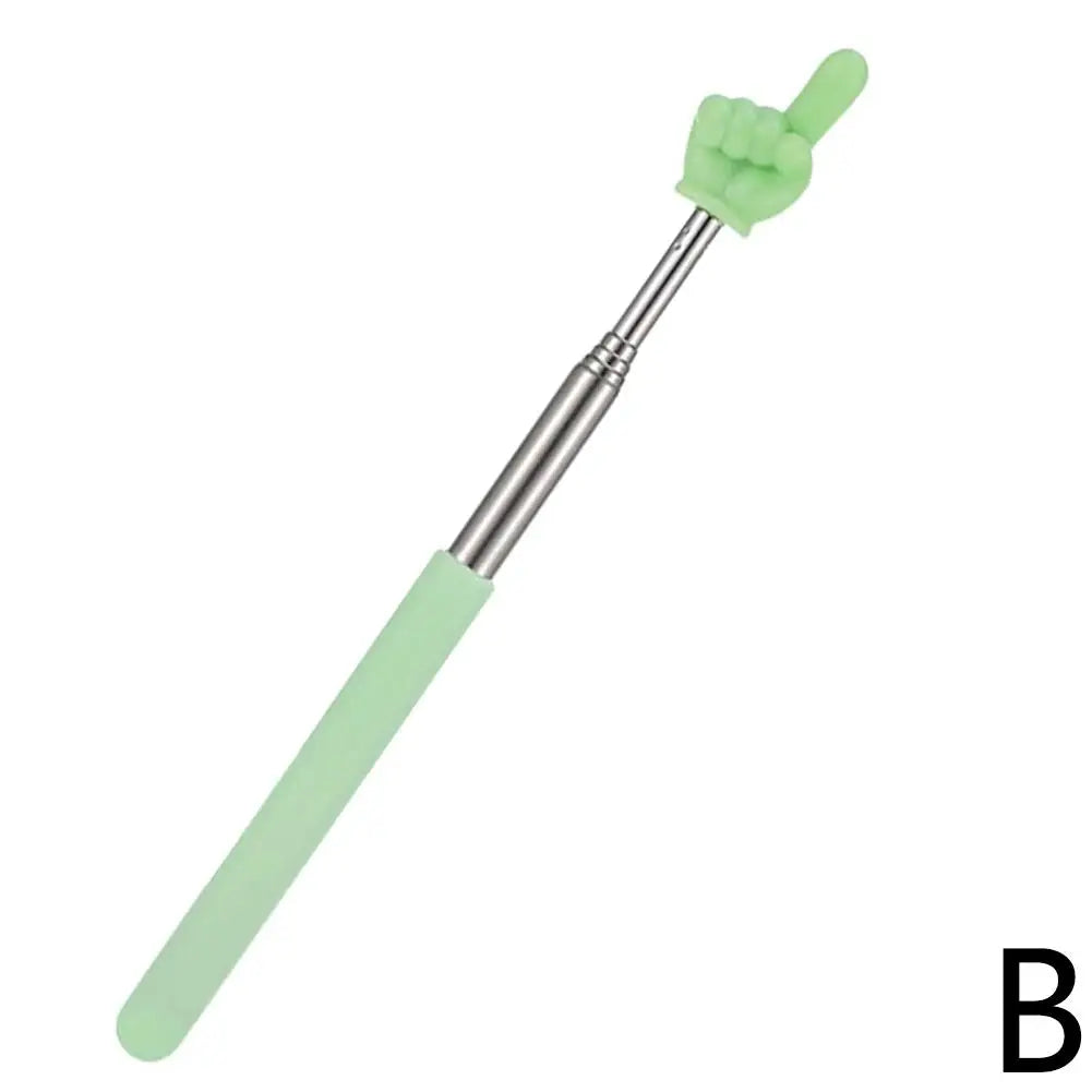 Steel Teaching Pointer Telescopic Rod Finger Design Teaching Stick Finger Reading Sticks Tools School Office Supplies