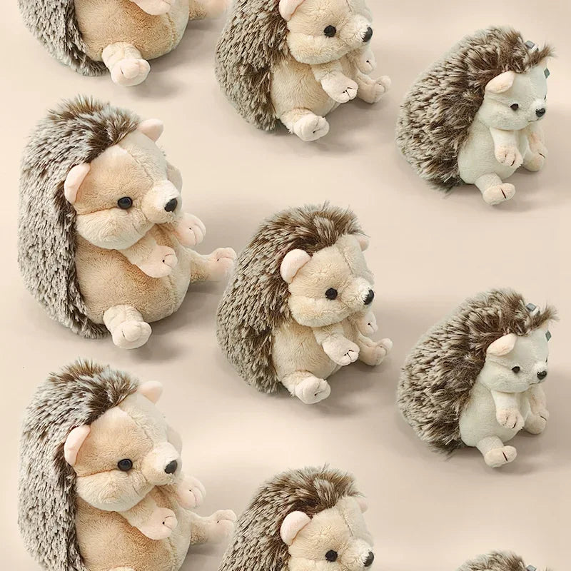 Lovely Baby Hedgehog Plush Toys Soft Stuffed Lifelike Hedgehog Pendant Doll Lovely Desktop Pet Kawaii Keychain Bags Decor
