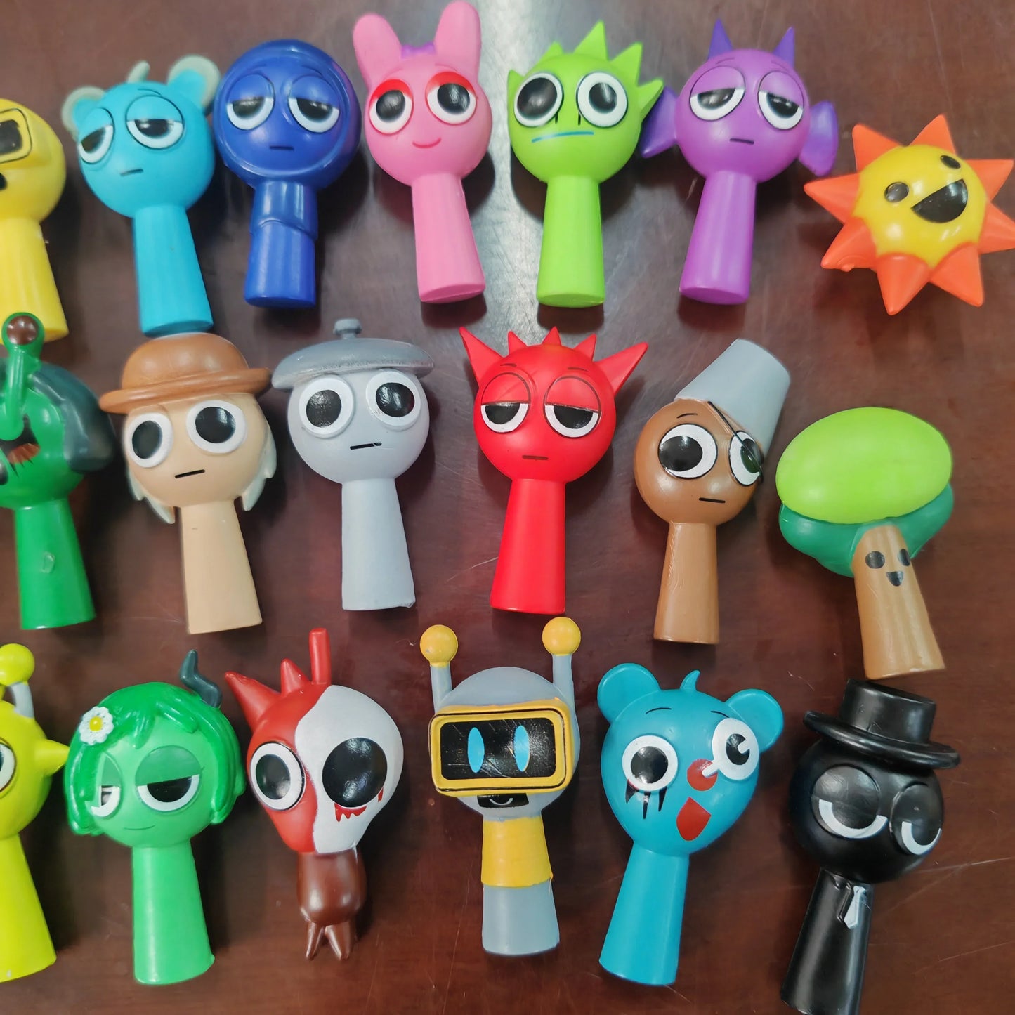 24pcs 4.5cm Funny Sprunki Figuras Model PVC Sprunki Game Action & Toy Figures