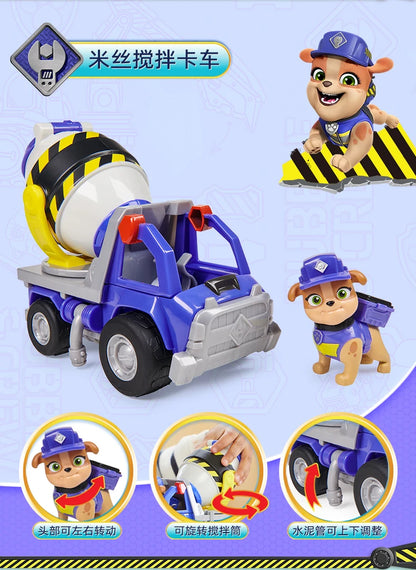 100% Genuine Paw Patrol Rubble & Crew Toy Wheeler Mix Charger Action Figure Doll with Collectible Figures Kids Toy Birthday Gift