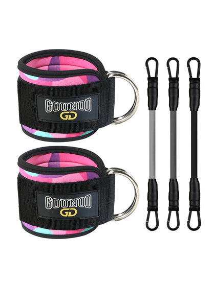 2PC/3PC GOUNOD Fitness Ankle Strap Adjustable D-Ring Support Cuffs Gym Leg Strength Exercise Pulley With Buckle Sport Guard Safe