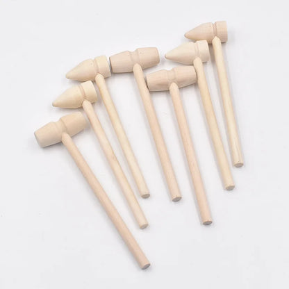20/10/5 Pcs Mini Wooden Hammer Mallet Cake Demold Tool Jewelry Making Crab Lobster Seafood Crackers Balls Toy Kid Pounding