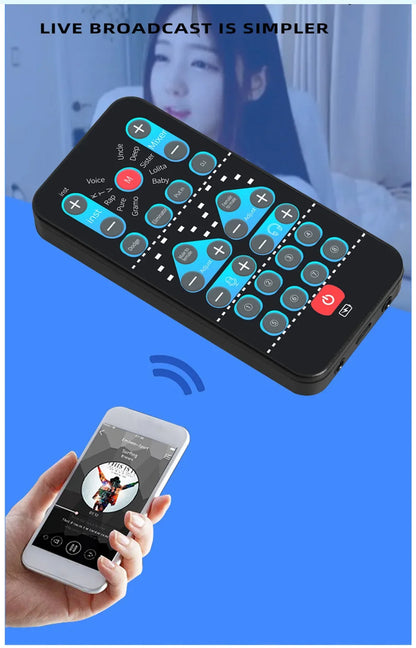 M10 Voice Changer Device Karaoke Function Male Female Voice Switch Universal Portable Sound Changer Card Fine Tuning for Live