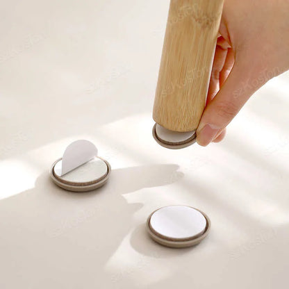 8pcs/lot Round Furniture Gliders Self Adhesive Teflon Sliders Sliding Block Table Chair Leg Mat Floor Protector Mover Pads  ﻿