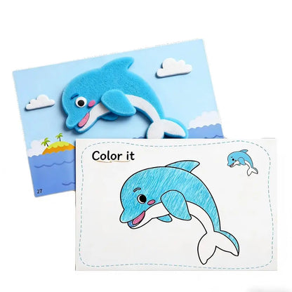 10Pcs 3D EVA Foam Sticker Set DIY Cartoon Animal Learning Education Painting Sticker Art Classroom Painting Puzzle Handicra