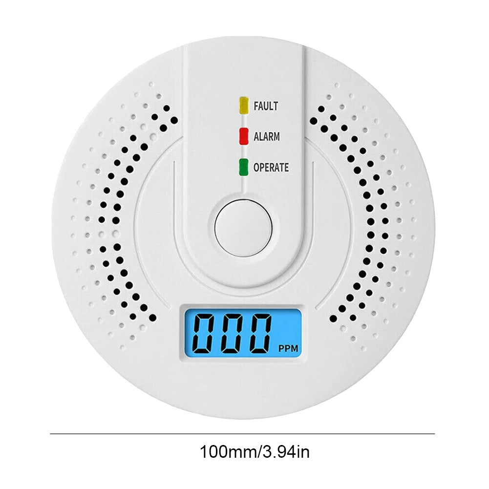 1-5X Digital Carbon Monoxide Detector Sound Warning Battery Powered CO Gas Monitor Alarm Detector Portable CO Detector Home Use
