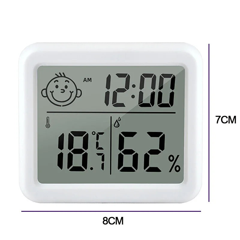 Multifunction Thermometer Hygrometer Automatic Electronic Temperature Humidity Monitor Clock 3.2inch Large LCD Screen