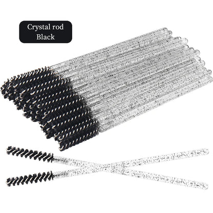 50 Pcs Eyelash Brushes Disposable Crystal Eyebrow Brush Mascara Wand Eye Lash Cosmetic  Lashes Extension Makeup Tools