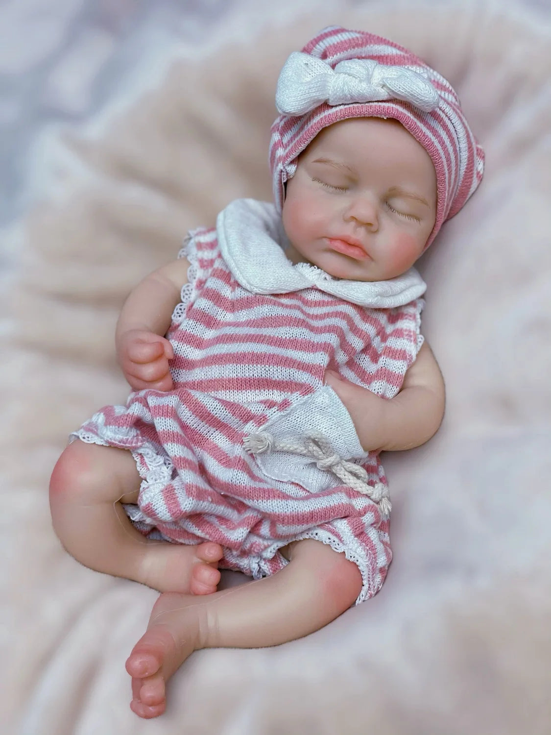 33cm Can Open Mouth Full Body Solid Silicone LouLou Reborn Girl and Boy Doll Soft Touch Handmade  Reborn Corpo De Silicone