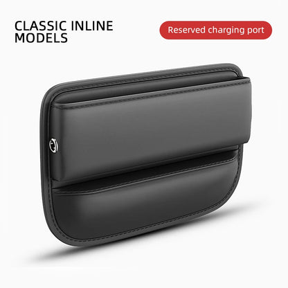Universal Car Seat Gap Organizer Storage Box Multifunction Leather Crevice Side Storage Pocket Wallet Keys Card with Cup Holder