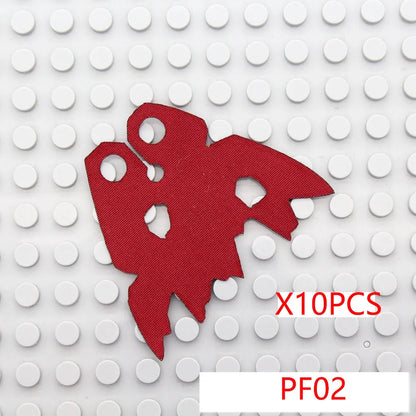 MOC Character Accessories Building Blocks Medieval Soldier Hood Wearing Coat Cape Battle Robe Mini Brick Boy Toy Gift K034 DIY