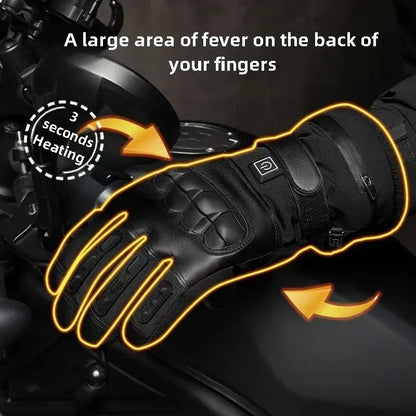 Heated Motorcycle Gloves for Men Tactical Winter Gloves Bicycle Supplies Skiing Gear Bike Accessories Warm Cycling