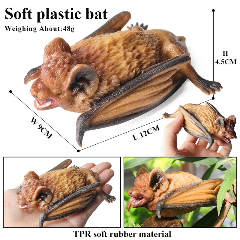 Oenux Insect Animal Wild Reptile Model Soft TPR Mantis Lizard Chameleon Housefly Gekko Action Figures Halloween Trick Kid Toy