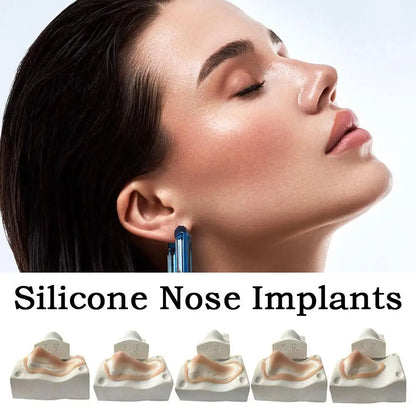 1Pc Realistic Silicone Fake Nose & Chin Prosthetic,Reusable Skin-Friendly3D Fake Nose  Special Effects Makeup Tools for Cosplay