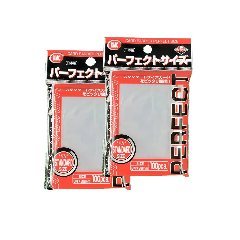 100PCS KMC Card Sleeves Transparent Trading Card Sleeves Perfect Fit Standard Size Card Board Game Cards Outer Protector 64x89mm