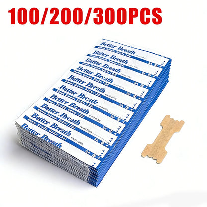 300/200/100PCS Breath Nasal Strips Sleep Aid Device Easier Breathing Nose Patch for Better Sleep Snoring Aid