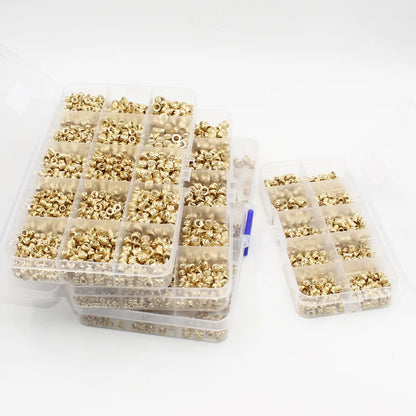 Hot Melt Brass Heat Insert Nut Iron Tip M2 M2.5 M3 M4 M5 M6 Embedded Heating Knurled Brass Inserts Nuts 3D Printer Case Notebook