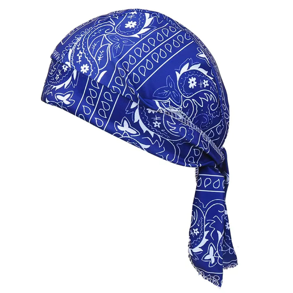 Paisley Durag Cycling Unisex Outdoor Bandana Headwrap Hiking Hip Hop Breathable Motorcycle Skull Cap Streetwear Retro Bandana