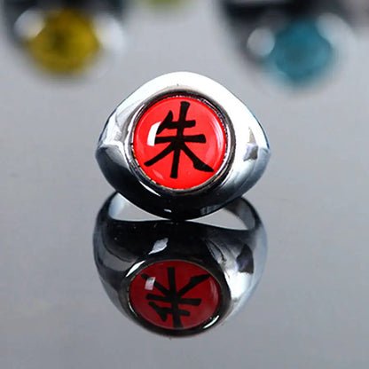 10PCS/Set Anime Akatsuki Itachi Metal R-ings Cartoon Cool Cosplay Accessory Props Boy Children Action Figure Toy Gift