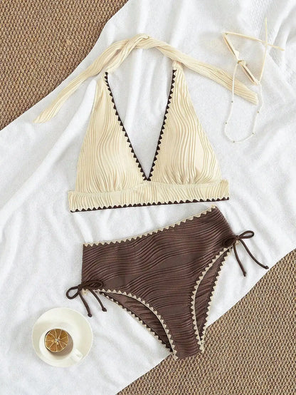 Sexy High Waist Bikinis Women's Swimwear Female Swimsuit For Swim Wear Bathing Suits Brazilian Bikini Set Beachwear Pool Bather
