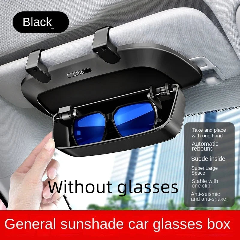 Car glasses case, sun visor, multifunctional car sunglasses holder, in-car glasses clip, modified storage box
