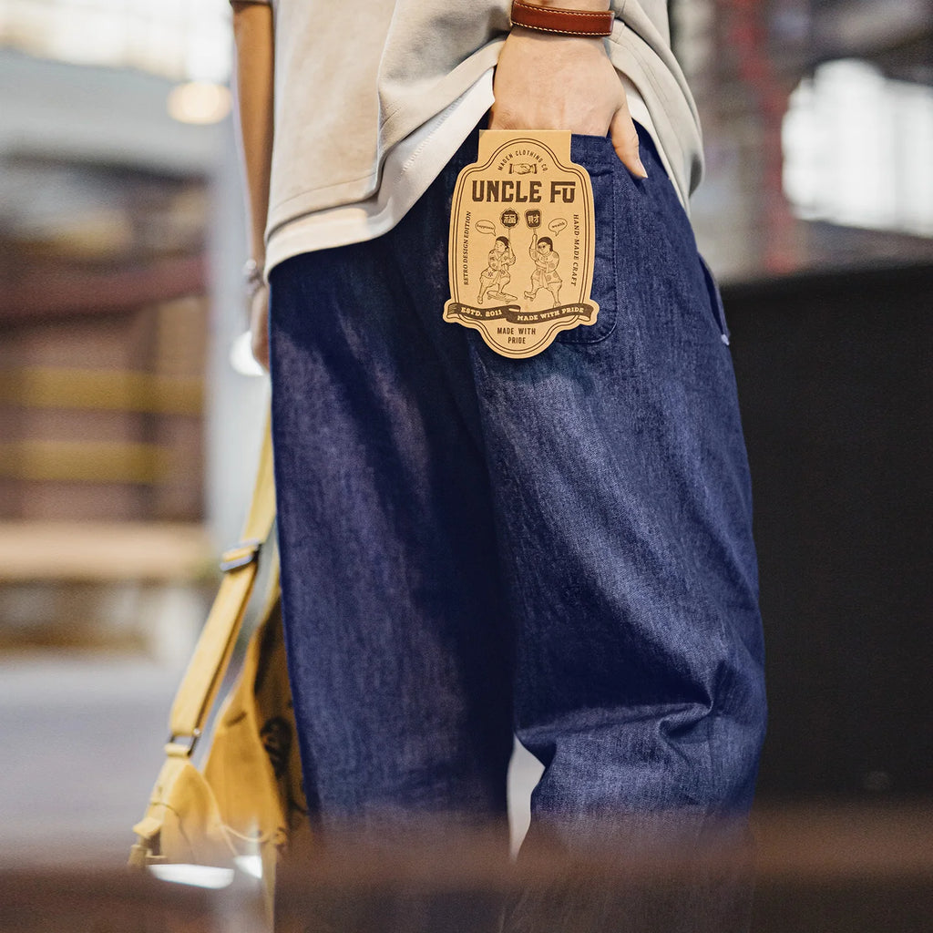 Men's Vintage-Wash Relaxed Straight-Leg Jeans