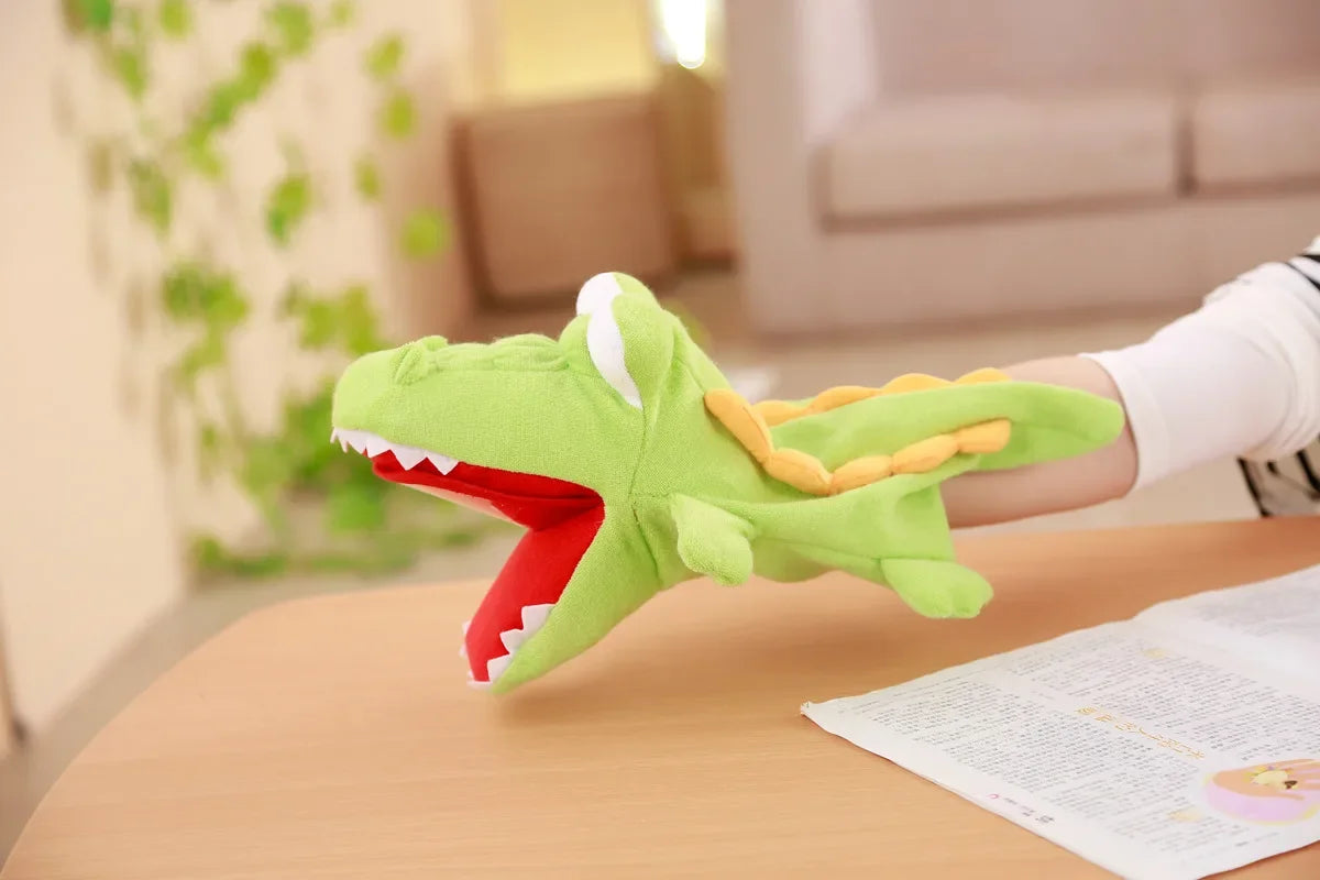 Stuffed Plush Animals Toys Hand Finger Puppet Kawaii Dolls Educational Baby Toys Learning & Education Monkey Tiger Children Gift