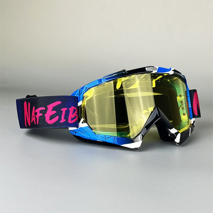 NAFEIB off-road motorcycle goggles, skiing windproof goggles, men's and women's universal cycling helmets, glasses