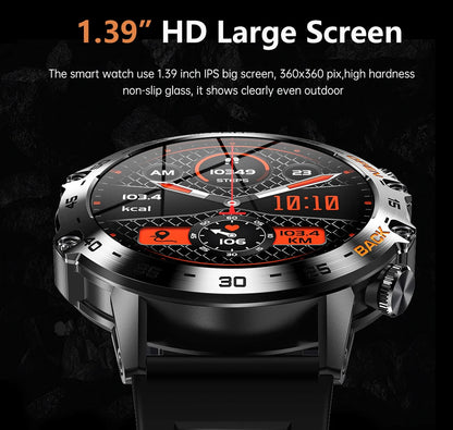 MEVADEN 1.39 inch Bluetooth Call Smart Watch Men Sports Fitness Tracker Watches IP67 Waterproof Smartwatch for Android IOS MD52