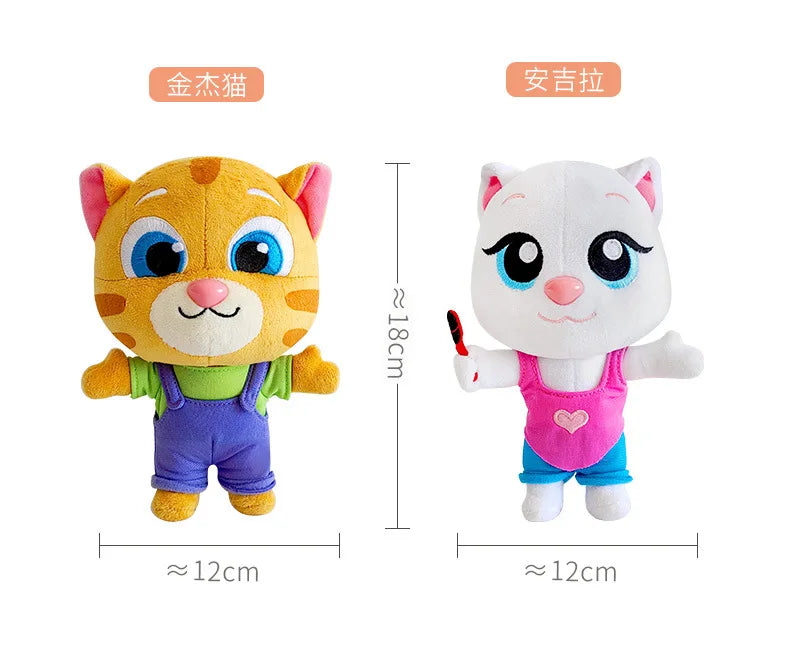 Can't Talk Talking Tom And Friends With Changeable Clothes Plush Toys 18cm Talking Tom Angela Dolls Accompany Doll For Children