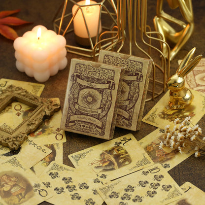 1Set Vintage Style Playing Cards Alice in Wonderland Poker Playing Cards Deck Board Games Retro Poker Never open