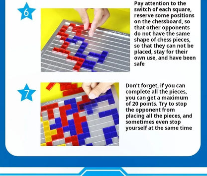 Children Intellectual Puzzle Strategy Board Educational Toys Colored Squares Game Kids Family Party Indoor Desktop Jigsaw Games
