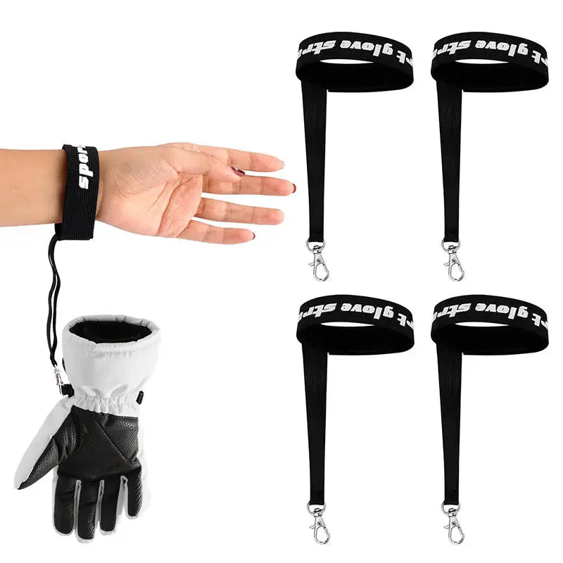 2/4pcs Elastic Wrist Straps for Ski Gloves Adjustable Ski Glove Lead for Men and Women Sport Skiing Glove Anti-loss Strap