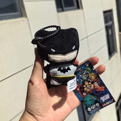 9cm Batman Superman Plush Keychain DC Justice League 9cm Harley Quinn Joker Cute Cartoon Movie Dolls Creative Christmas Gifts