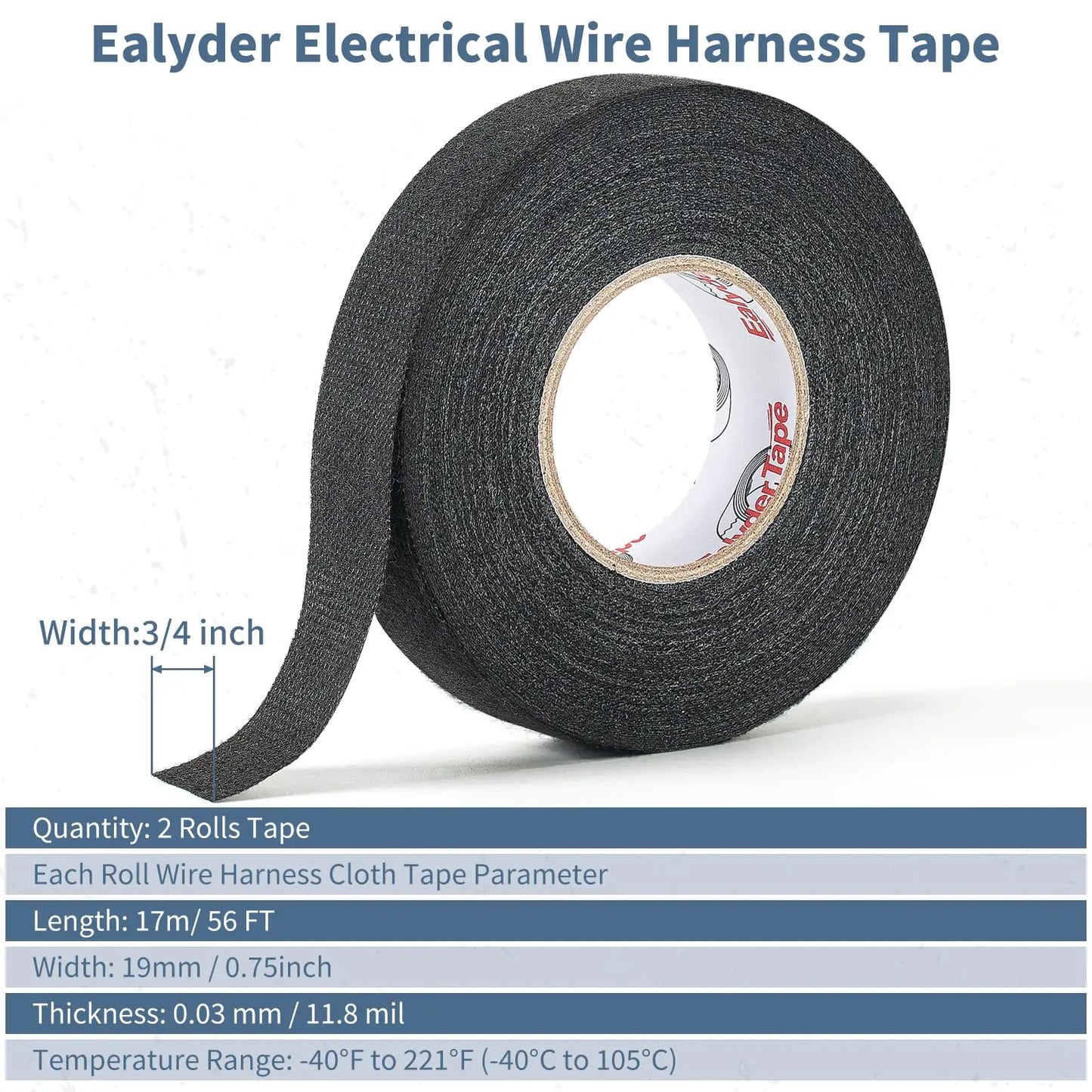 Electrical Tape Heat Resistant Harness Tape Insulation Automotive Fabric Cloth Tape Waterproof Noise Resistance Adhesives Tapes