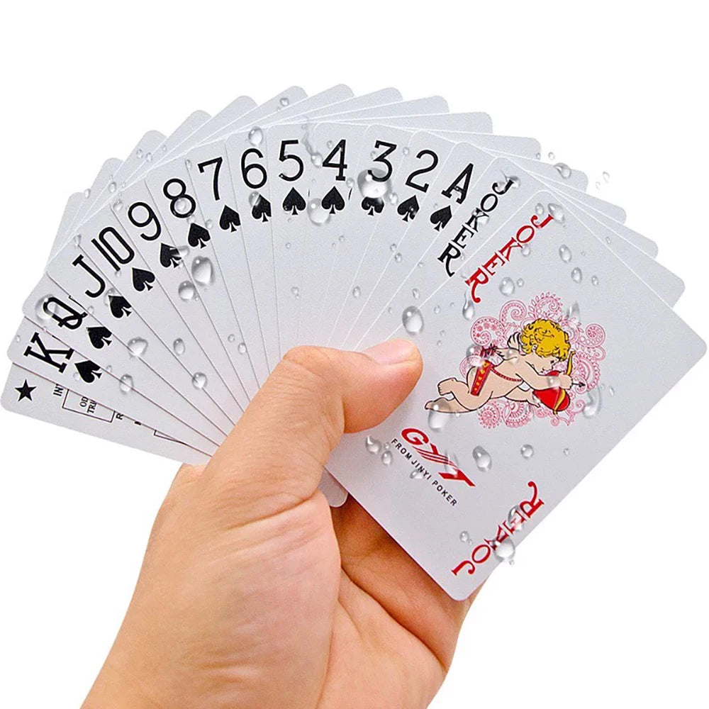 Premium Frosted Playing Cards PVC Plastic Waterproof Durable Poker Cards Large Character Deck of Cards for Parties