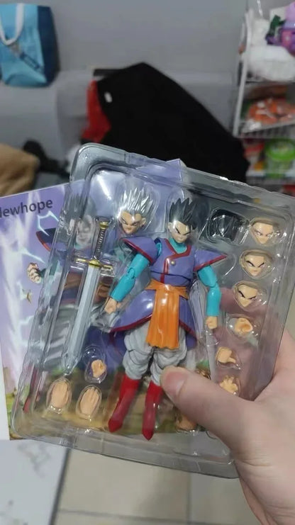 In Stock Dragon Ball Anime Figures Kaioshin Son Gohan Action Figure Supreme Kai God Of Creation Shf Pvc Model Desktop Decoration