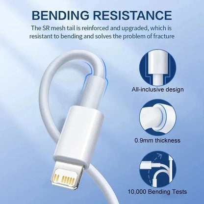 PD 20W Fast Charging Cable 1M 2M For Apple iPhone 11 13 12 14 Pro Max Plus  Data Line Cables Quick Charge Phone Accessories
