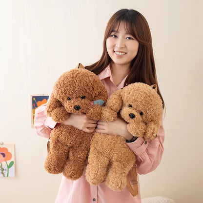 Kawaii 35/45CM Creative White Brown Dog Soft Plush Backpack School Bag Sofa Girls Kids Birthday Christmas Presents Home Decor