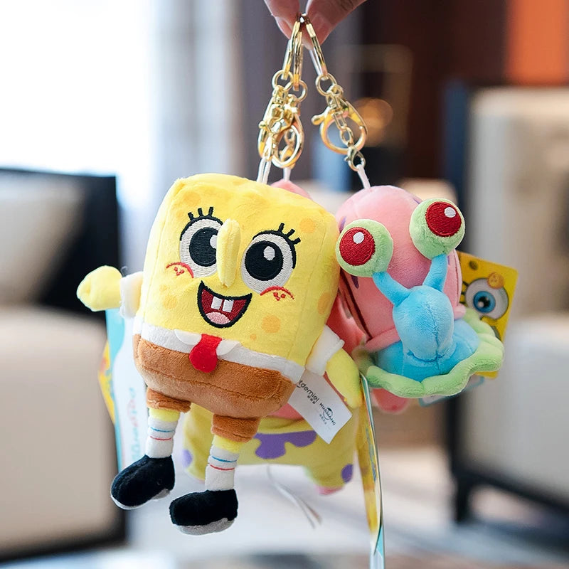 Anime Spongebob Squarepants Patrick Star Squidward Eugene H. Krabs Gary Stuffed Plush Toy Pendant Keychain Birthday Gift For Kid