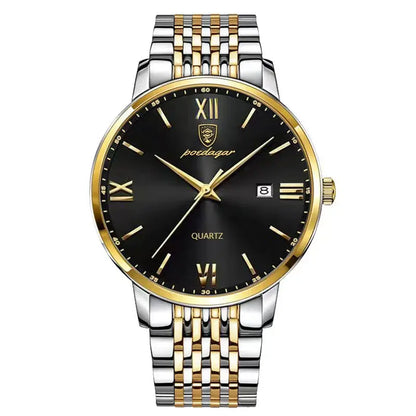 POEDAGAR Luxury Sports Men's Wristwatch Stainless Steel Waterproof Date Man Watch High Quality Casual Fashion Quartz Men Watches